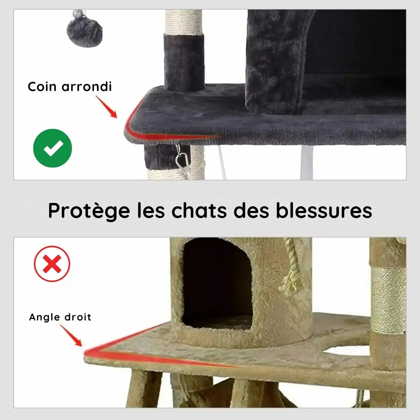 Arbre à Chat XL 170cm avec Hamac - Le Nid Félin