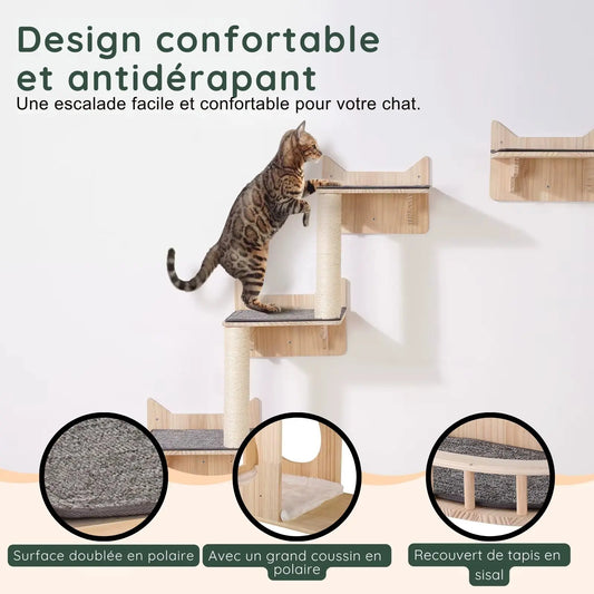 Arbre à Chat Mural - Le Nid Félin