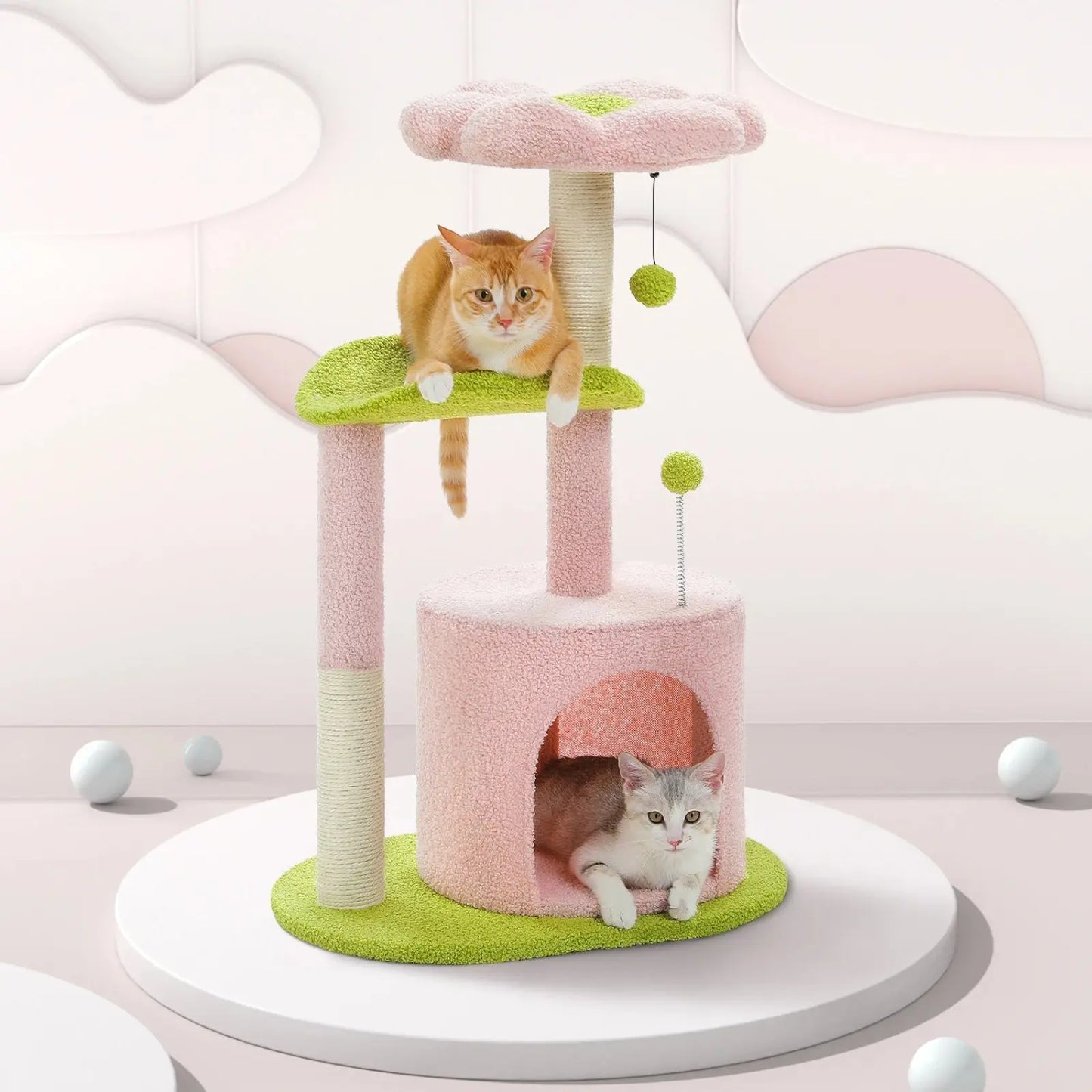 Arbre à Chat Rose Confort - Le Nid Félin