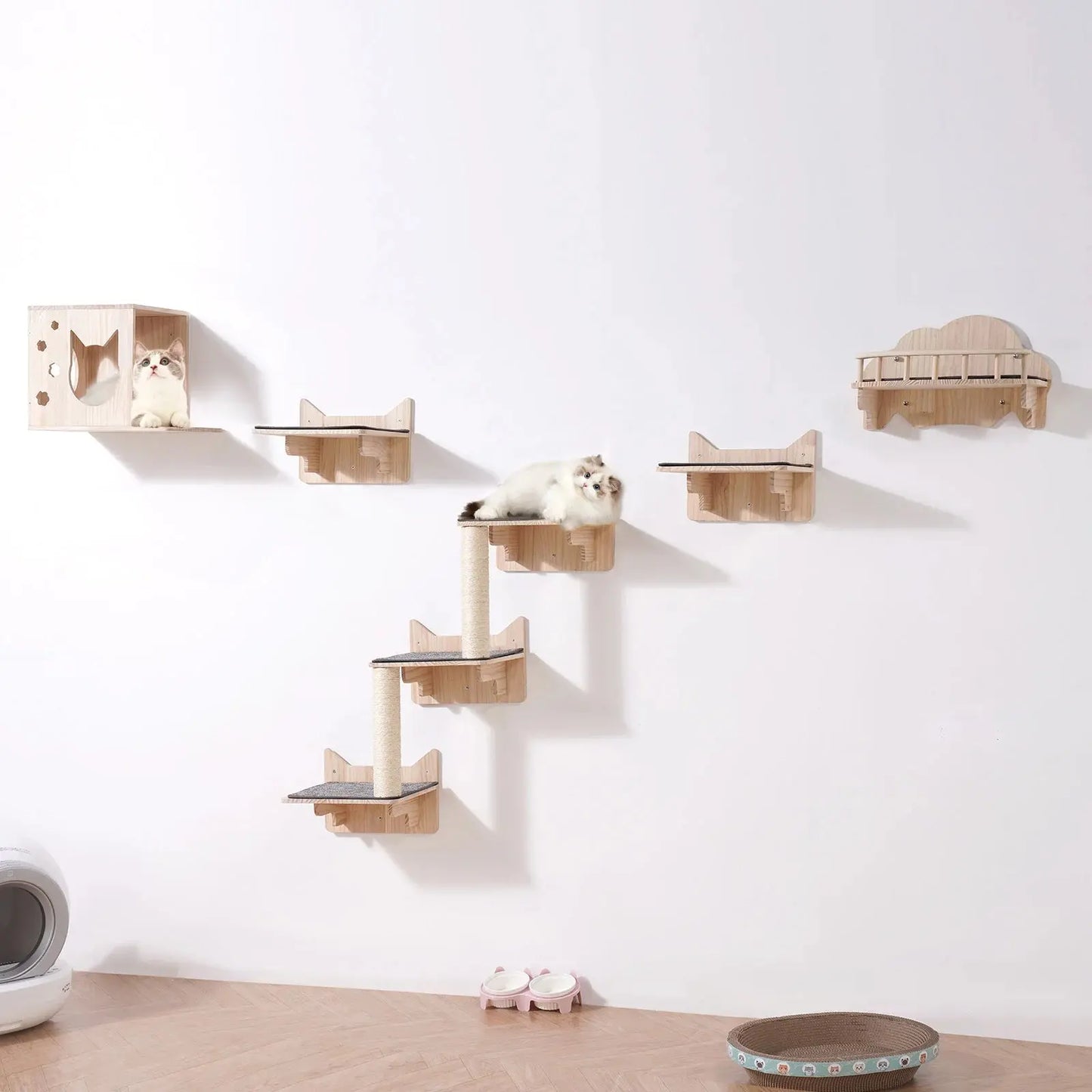 Arbre à Chat Mural - Le Nid Félin