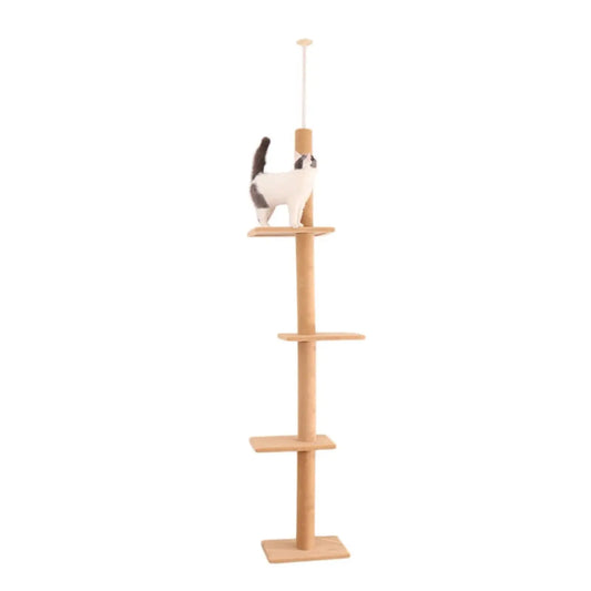 Arbre à Chat au Plafond Beige - Le Nid Félin