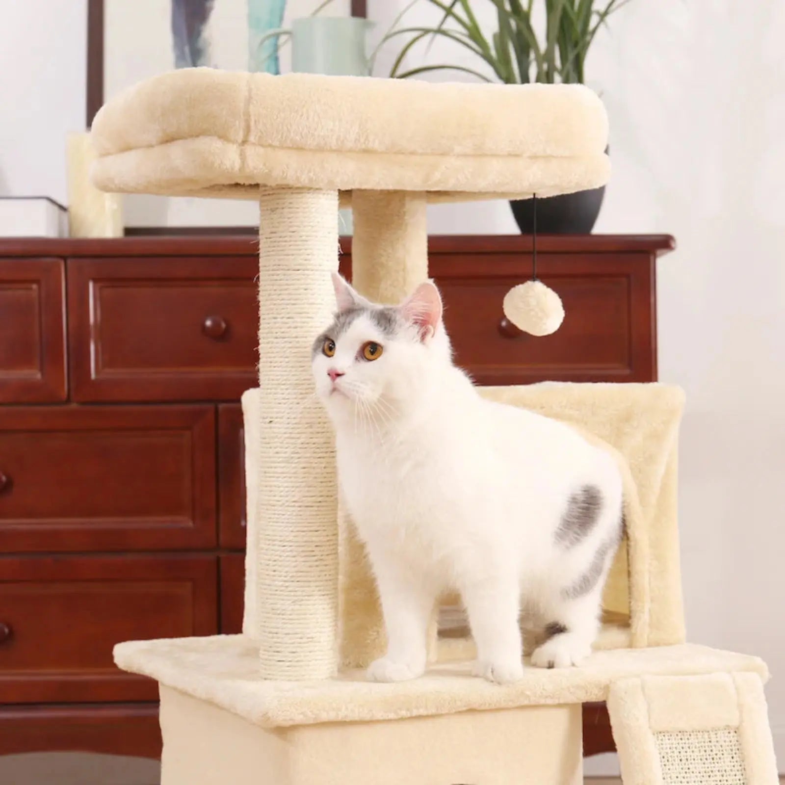 Arbre à Chat Beige Confortable - Le Nid Félin