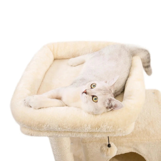 Arbre à Chat Beige Confortable - Le Nid Félin
