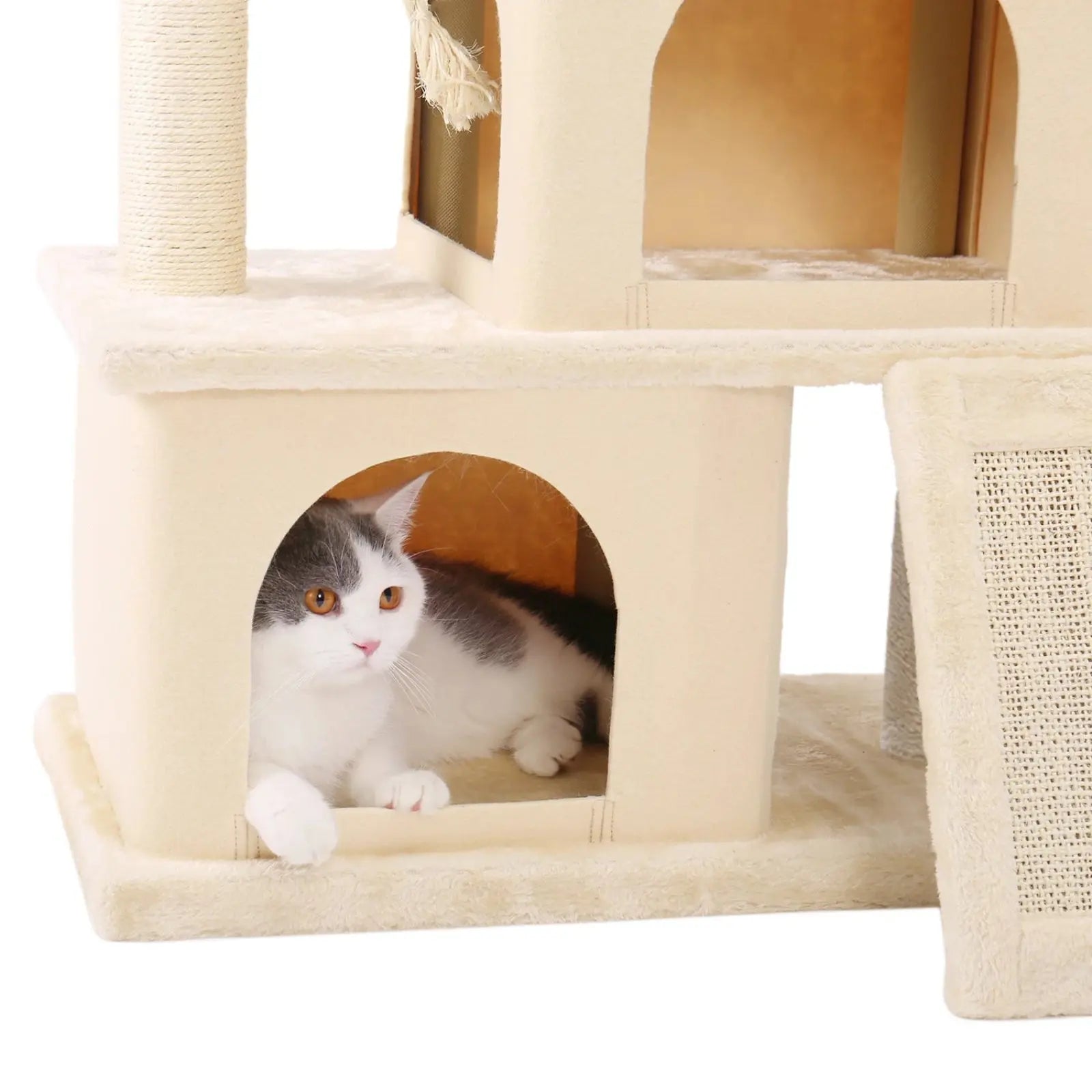 Arbre à Chat Beige Confortable - Le Nid Félin