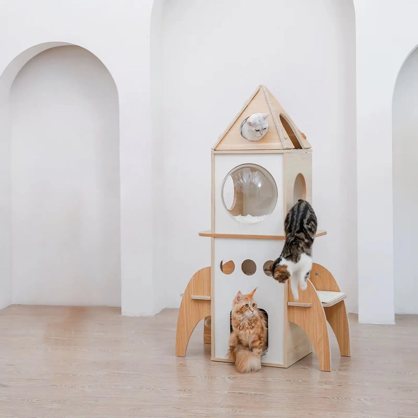 Arbre à Chat Design Fusée - Le Nid Félin