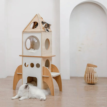 Arbre à Chat Design Fusée - Le Nid Félin