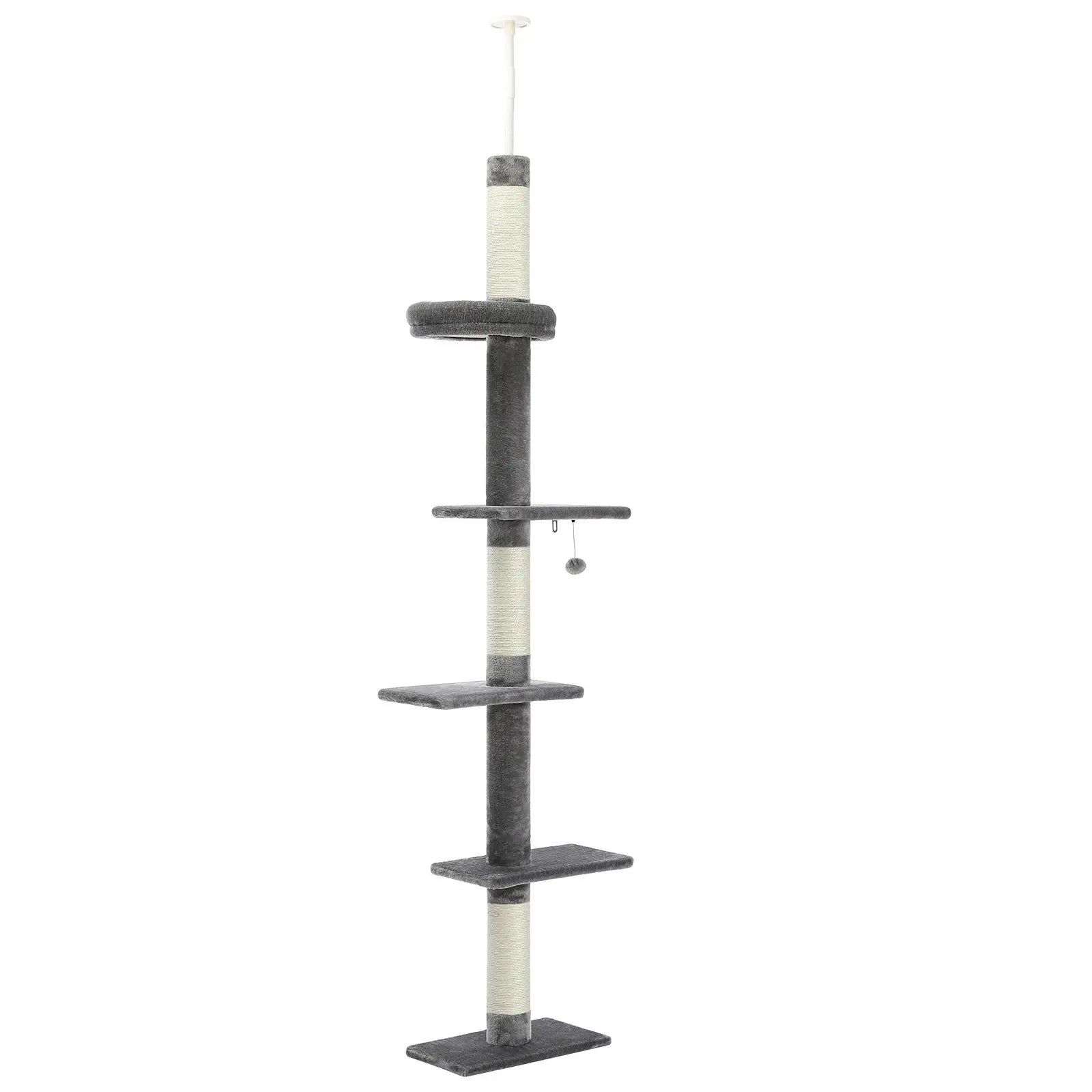 Arbre à Chat Gris Plafond 243 cm - Le Nid Félin
