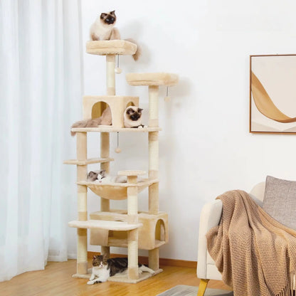 Arbre à Chat Beige avec Hamac - Le Nid Félin