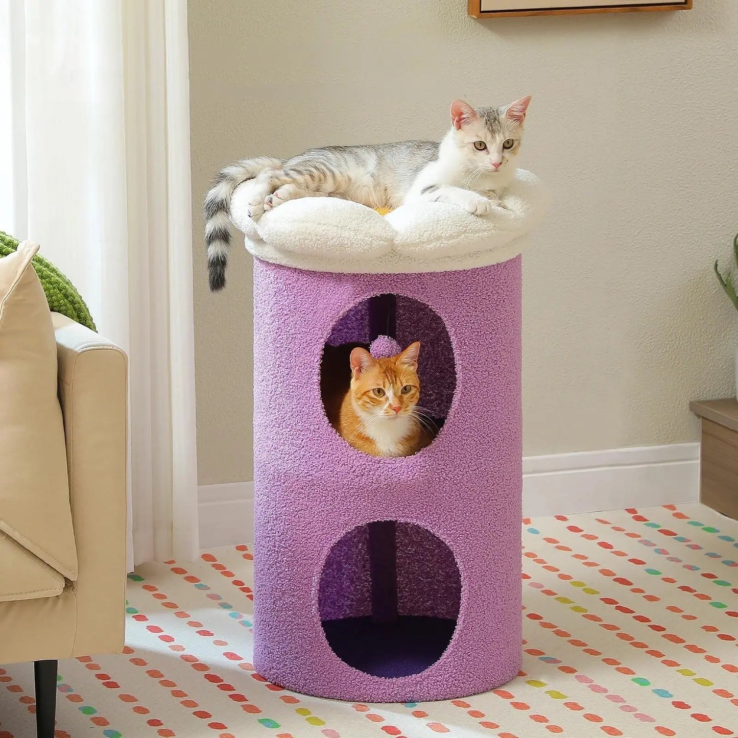 Arbre à Chat Fleur Double Condo - Le Nid Félin