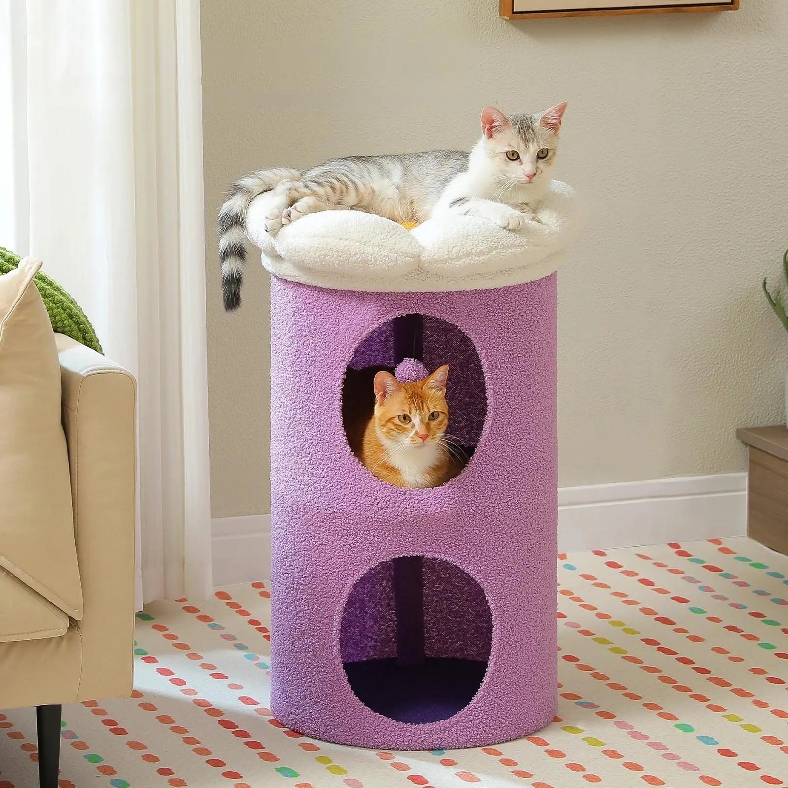 Arbre à Chat Fleur Double Condo - Le Nid Félin