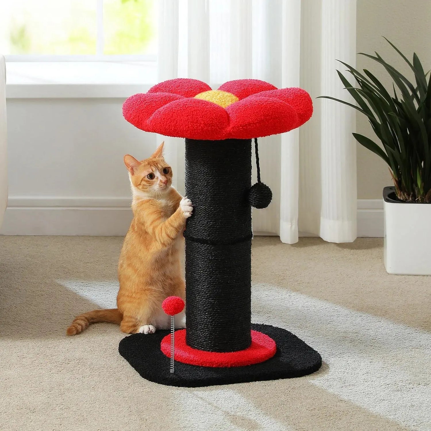 Arbre à Chat Fleur Noir avec Griffoirs - Le Nid Félin