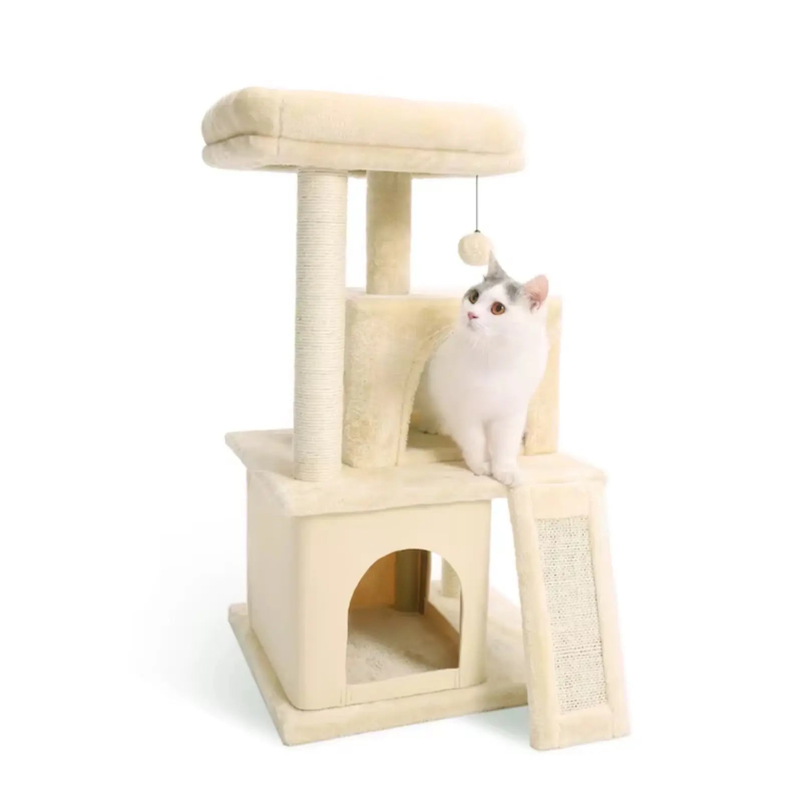 Arbre à Chat Beige Confortable - Le Nid Félin