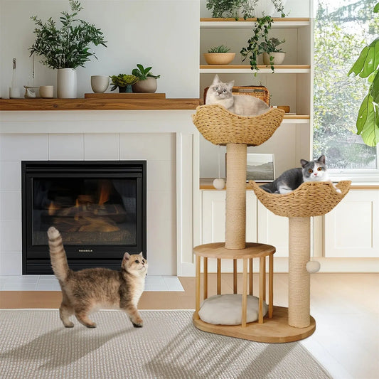 Arbre à Chat en Osier Design - Le Nid Félin