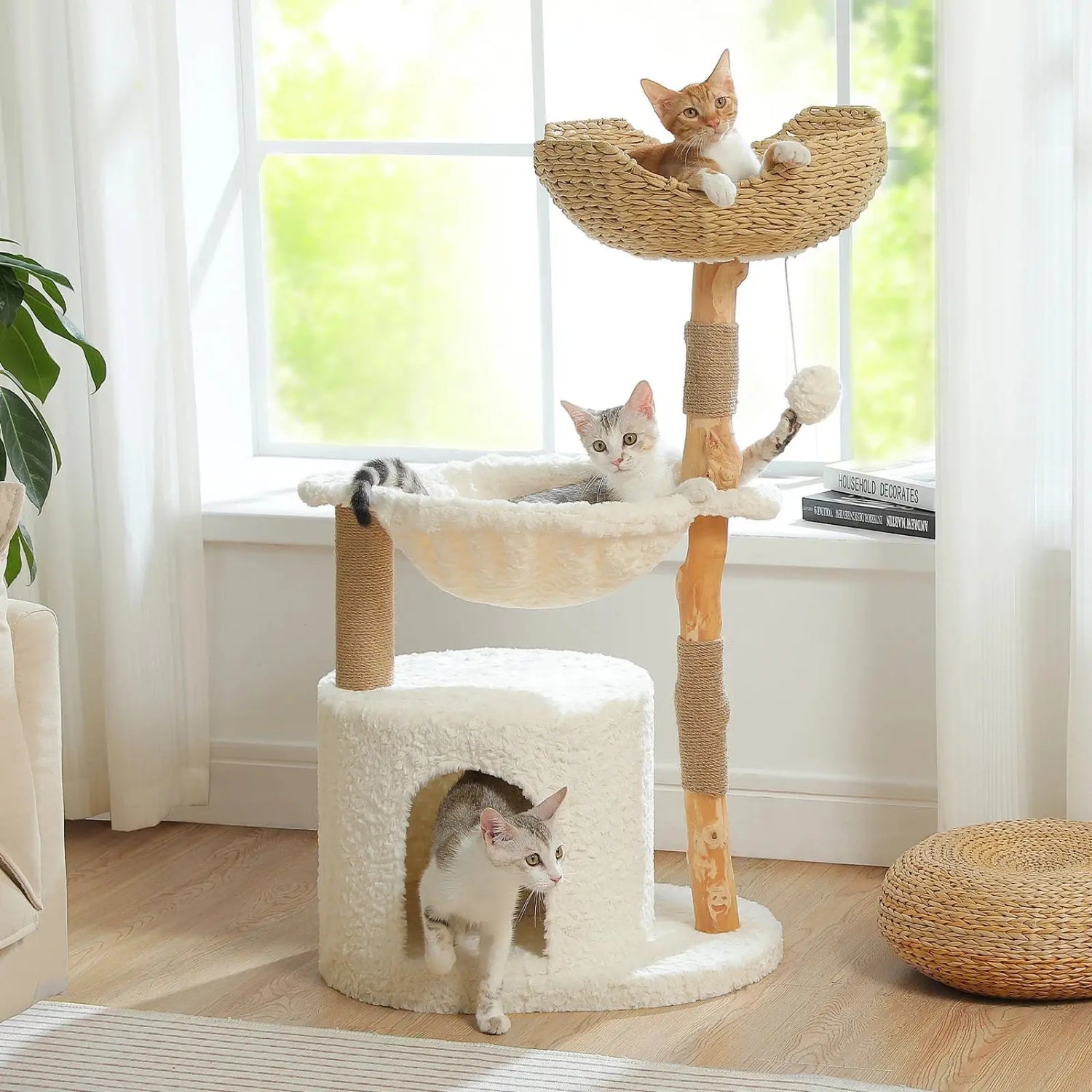 Arbre à Chat Design Blanc - Le Nid Félin