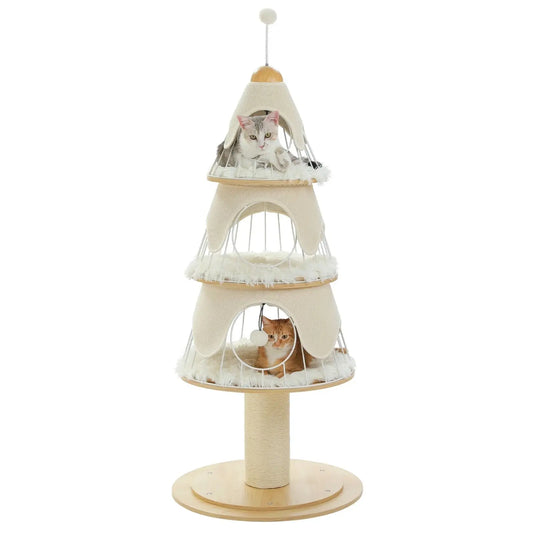 Arbre à Chat Beige Sapin - Le Nid Félin