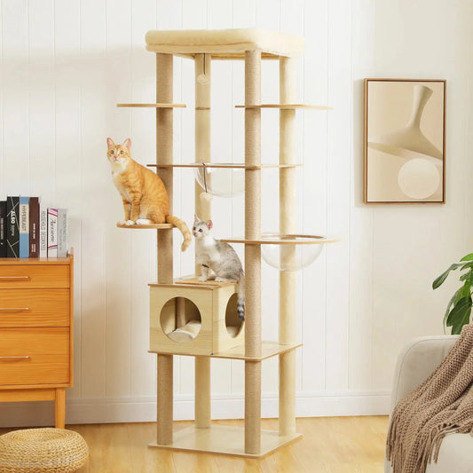 Arbre à chat XXL en Bois - Le Nid Félin