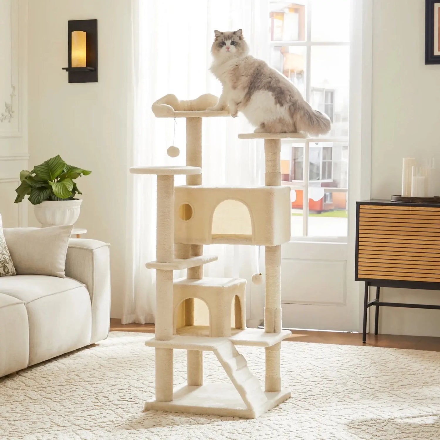 Arbre à Chat XL 4 Niveaux 110cm - Le Nid Félin