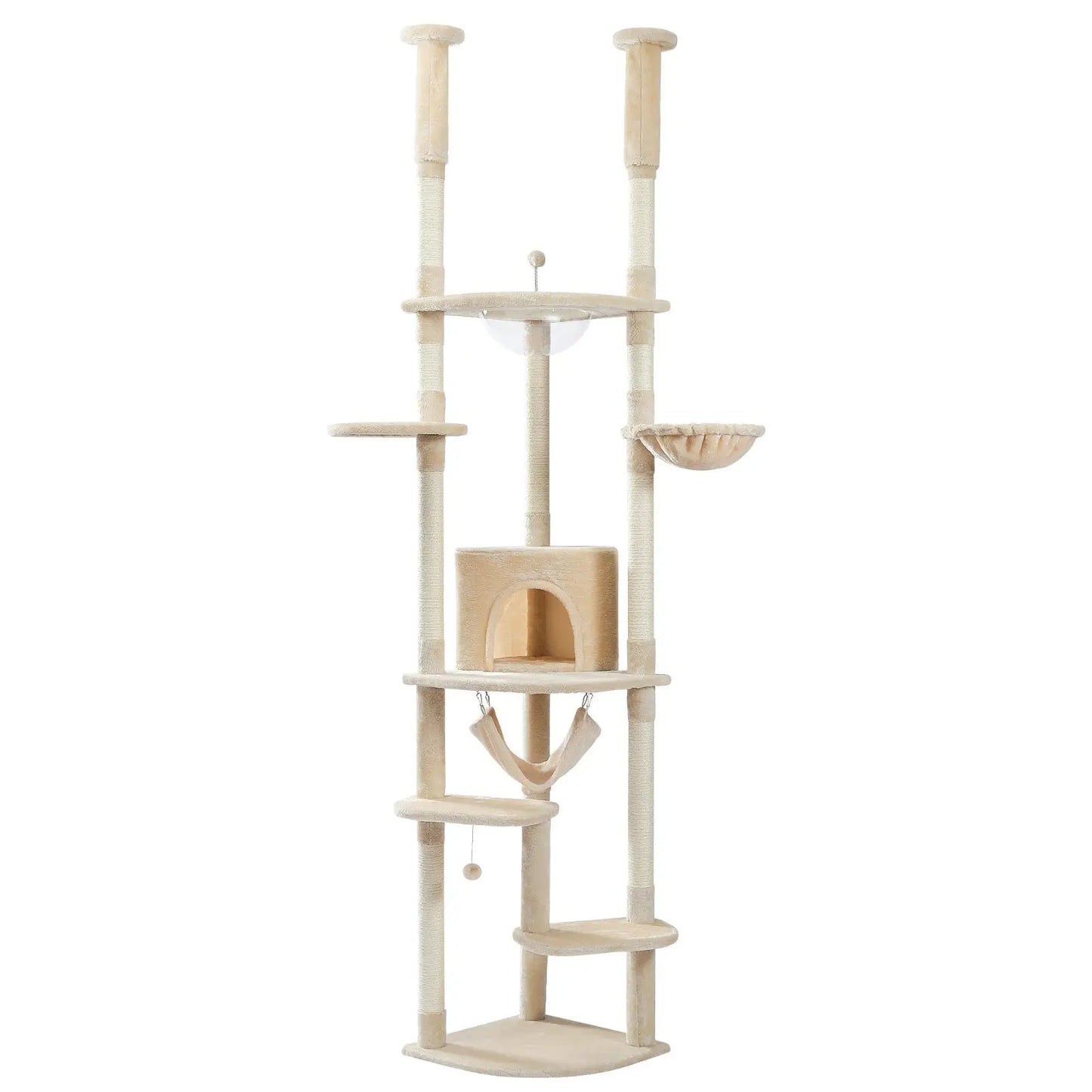 Arbre à Chat Beige Plafond - Le Nid Félin