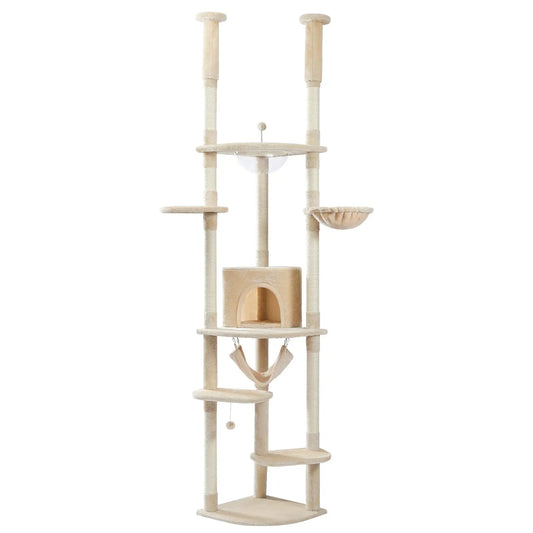 Arbre à Chat Beige Plafond - Le Nid Félin