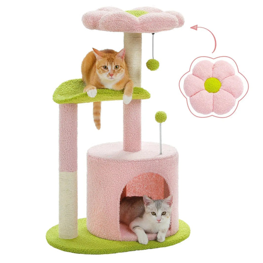 Arbre à Chat Rose Confort - Le Nid Félin