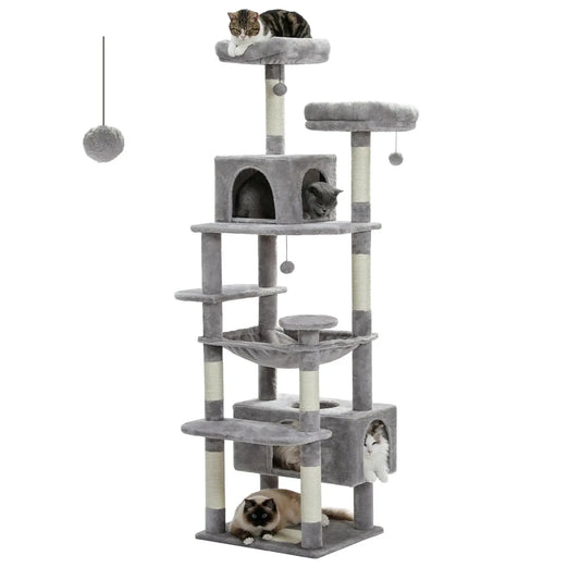 Arbre à Chat Gris XXL - Le Nid Félin