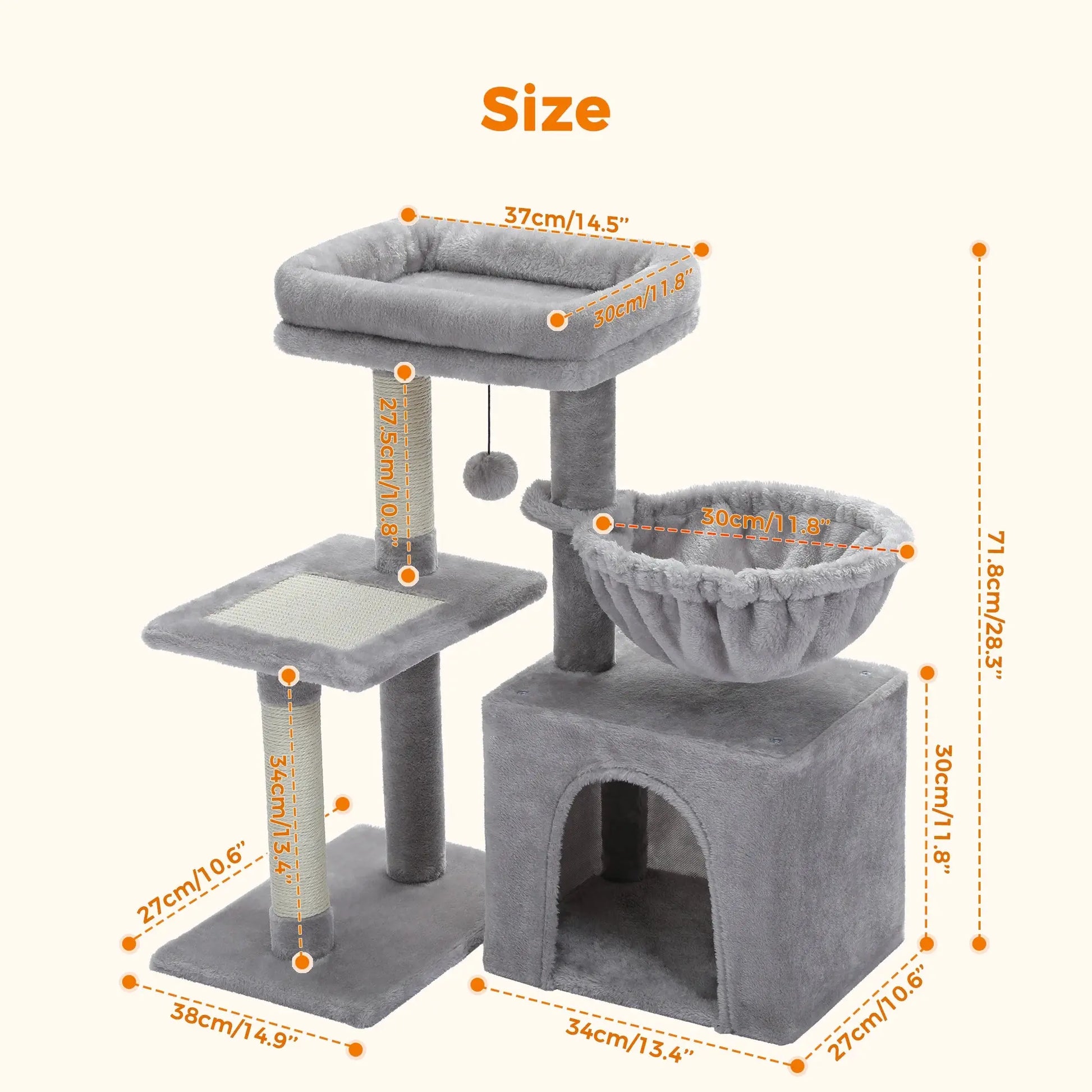 Petit Arbre à Chat Modulable - Le Nid Félin