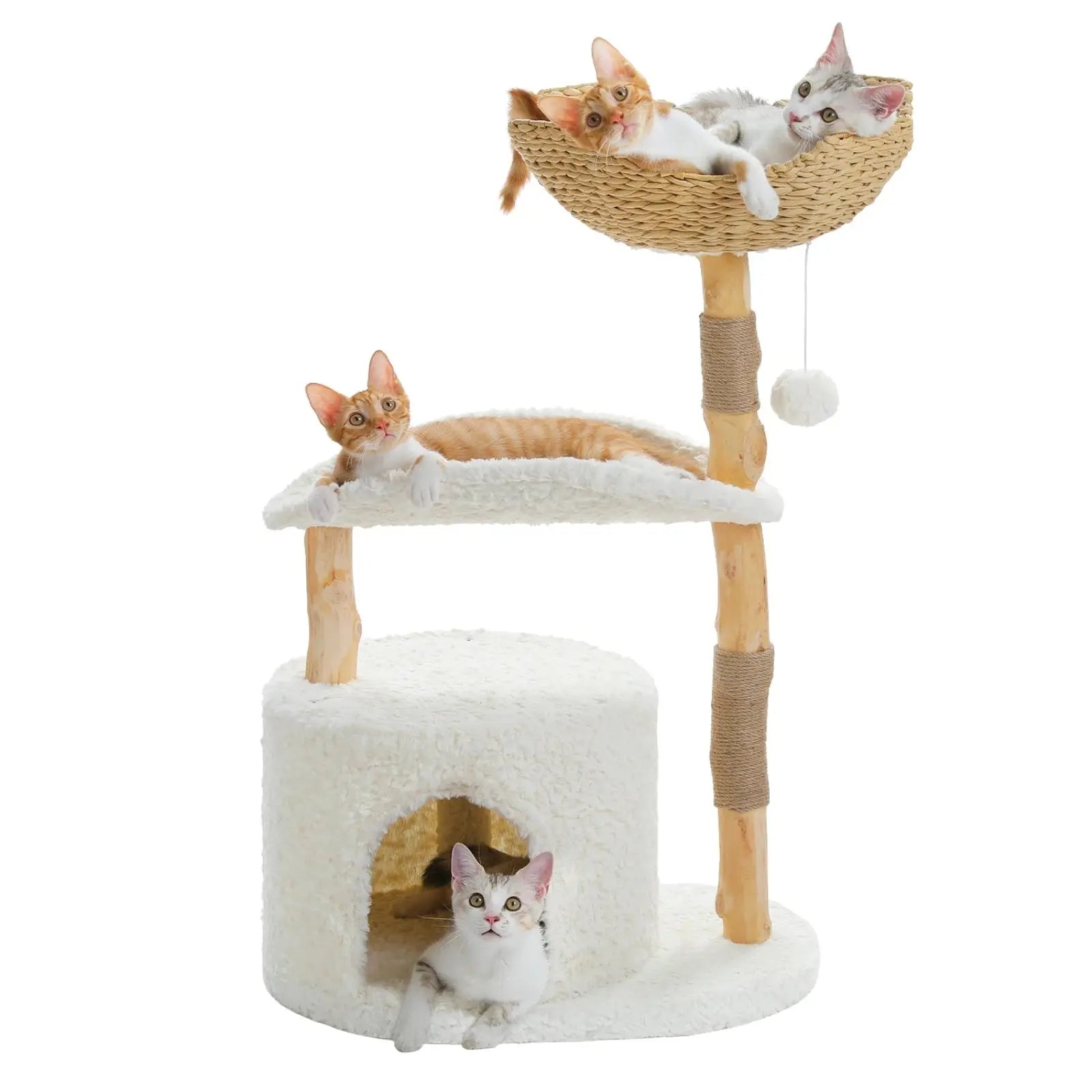 Arbre à Chat en Osier Naturel - Le Nid Félin