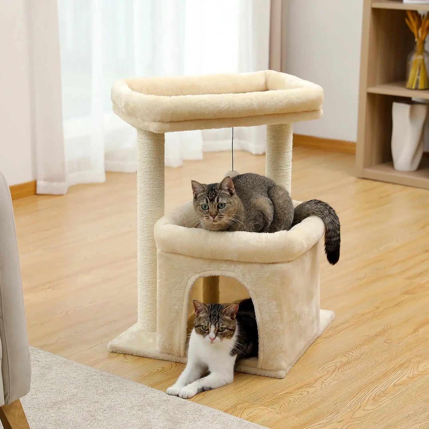 Arbre à Chat Beige Double Confort - Le Nid Félin