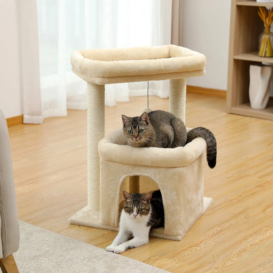 Arbre à Chat Beige Compact - Le Nid Félin
