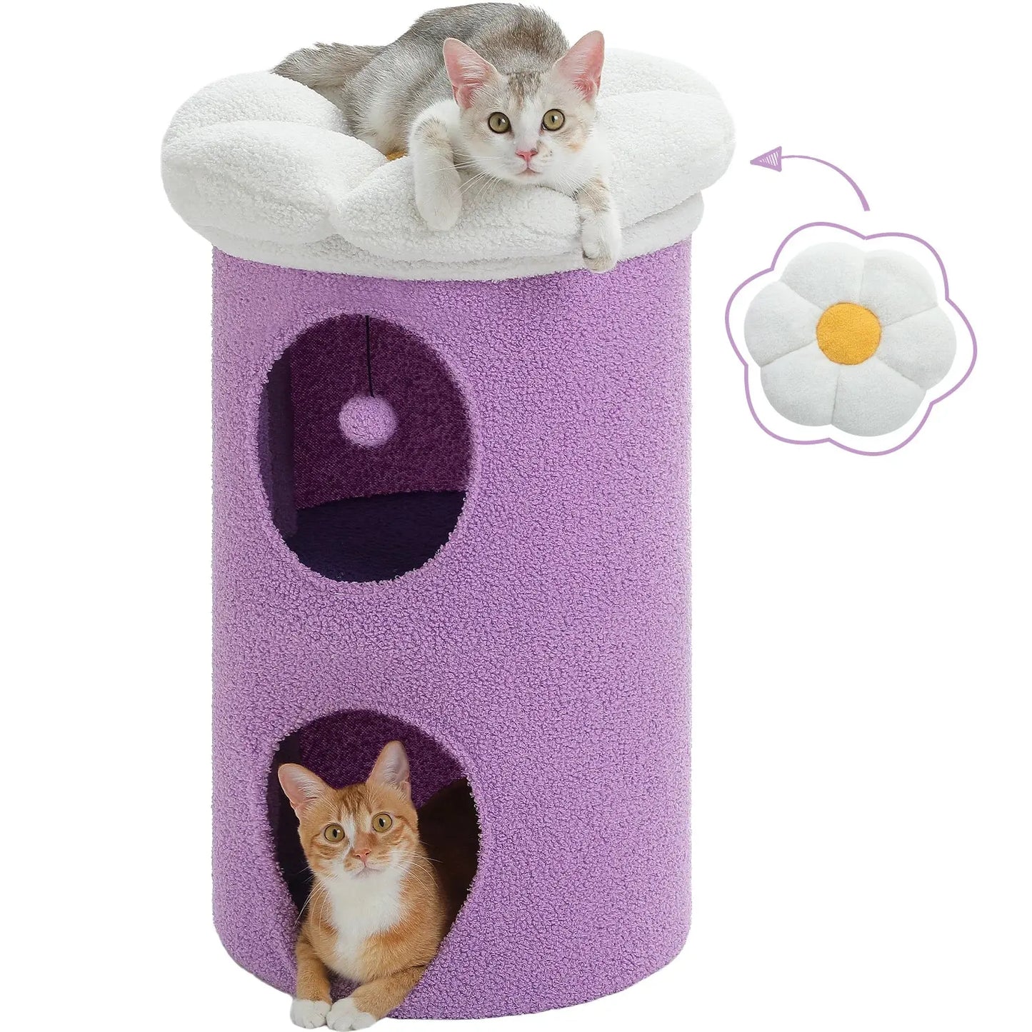 Arbre à Chat Fleur Double Condo - Le Nid Félin