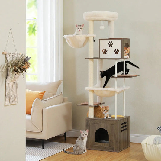 Arbre à Chat Design en Bois - Le Nid Félin