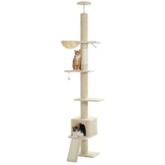 Arbre à Chat Beige Plafond - Le Nid Félin