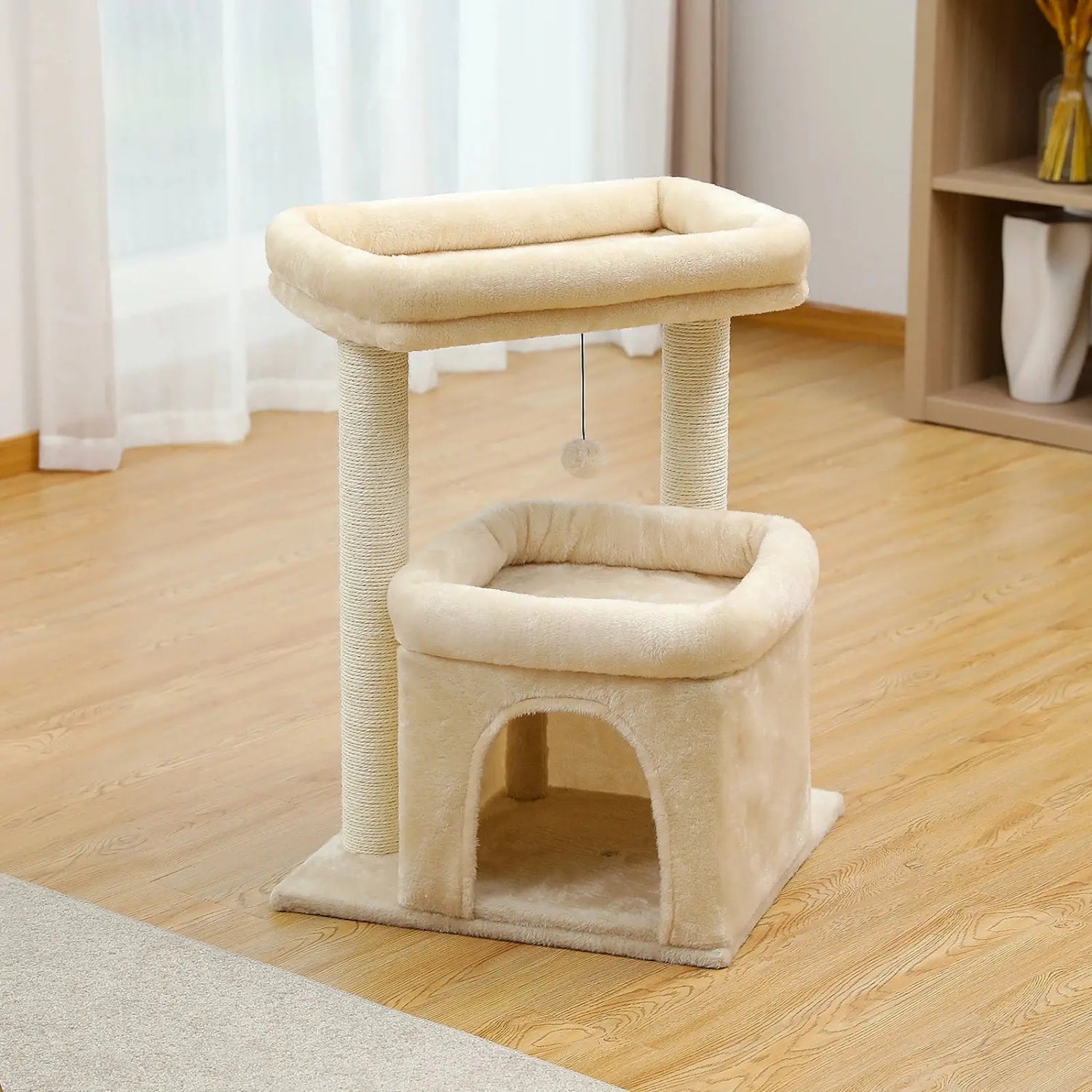 Arbre à Chat Beige Double Confort - Le Nid Félin