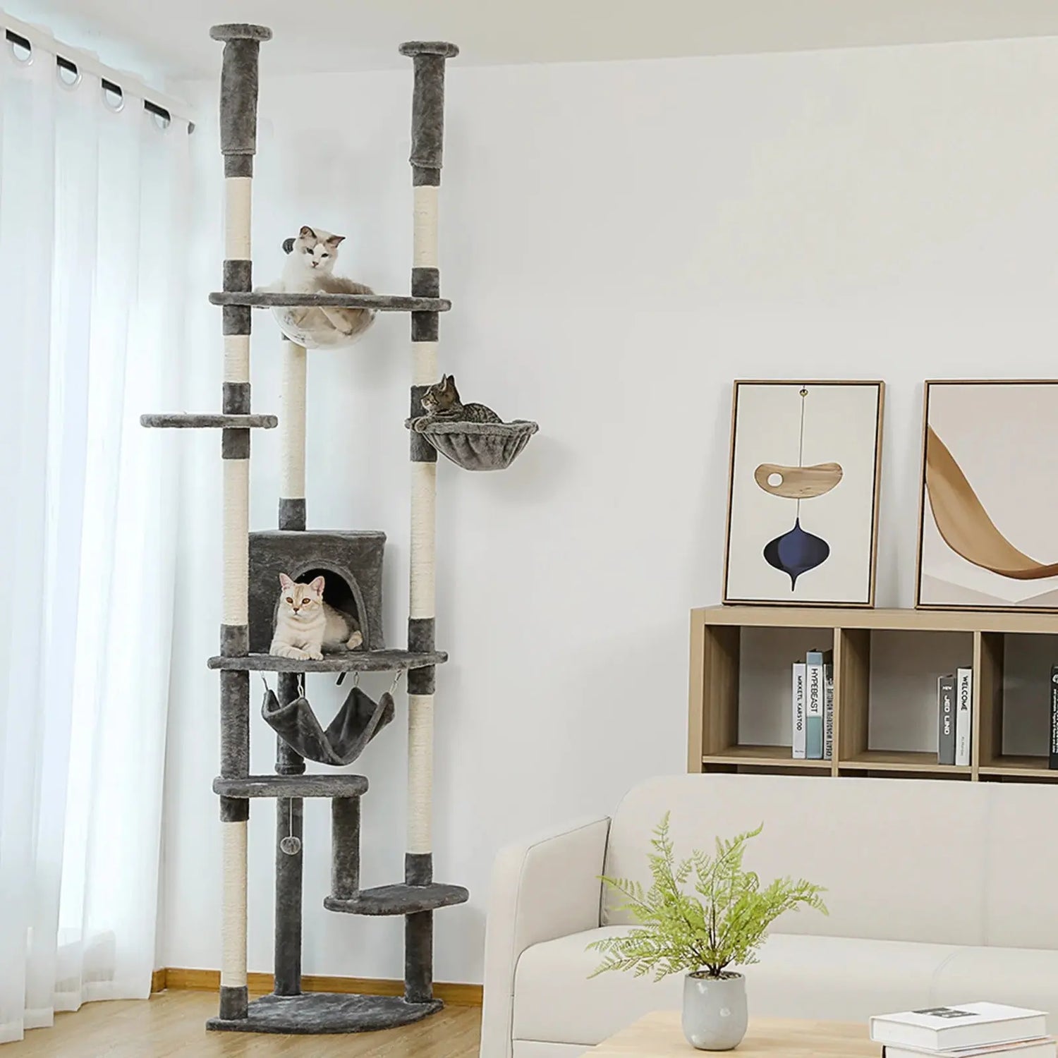 Arbre à Chat Plafond Hauteur 236–256 cm - Le Nid Félin