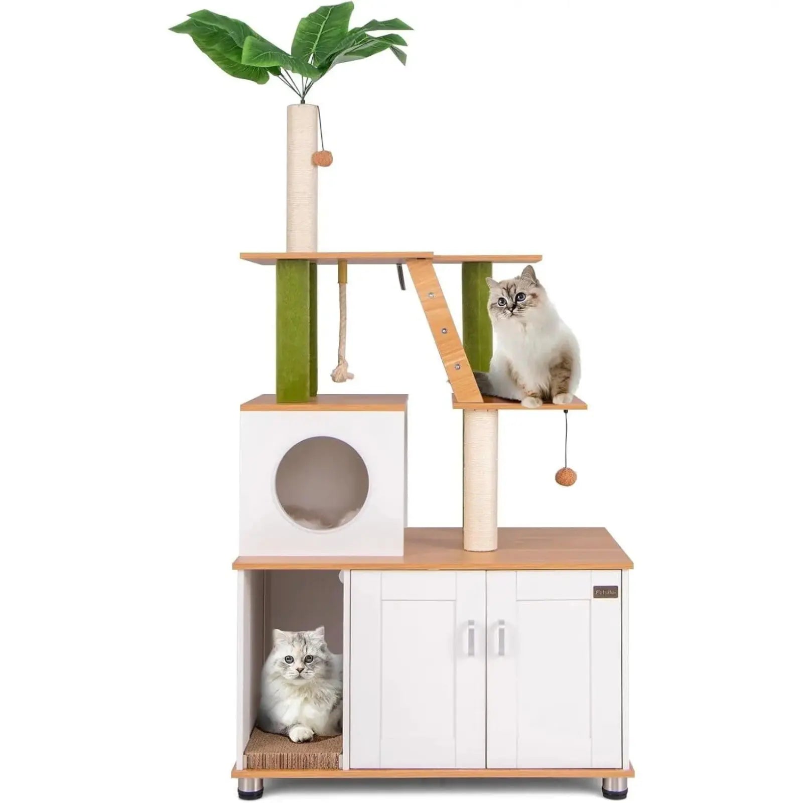 Meuble Litière Pour Chat avec Plante - Le Nid Félin