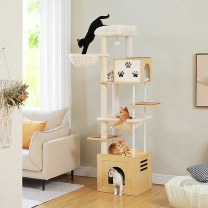 Arbre à Chat Design en Bois - Le Nid Félin