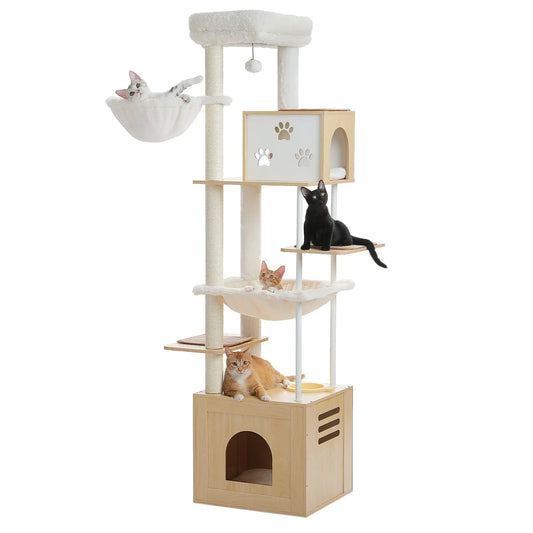 Arbre à Chat Design en Bois - Le Nid Félin